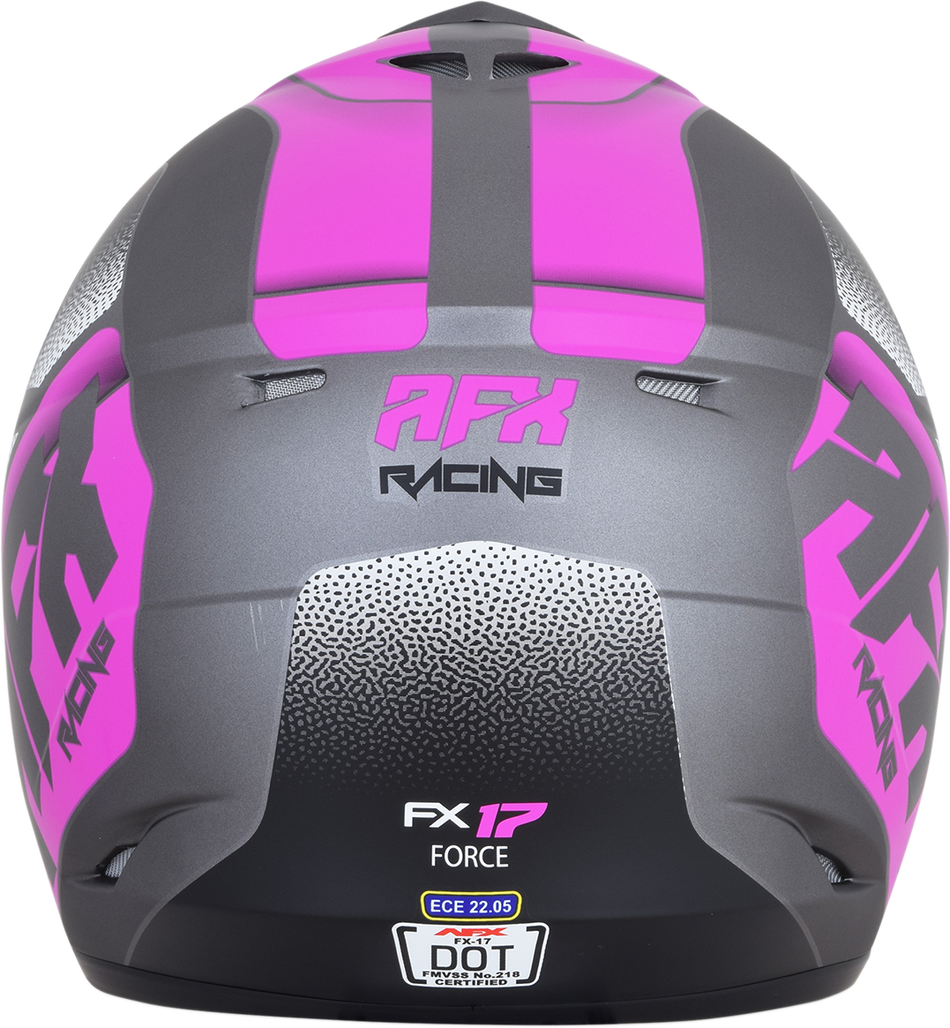 AFX FX-17 Helmet - Force - Frost Gray/Fuchsia - XL 0110-5212