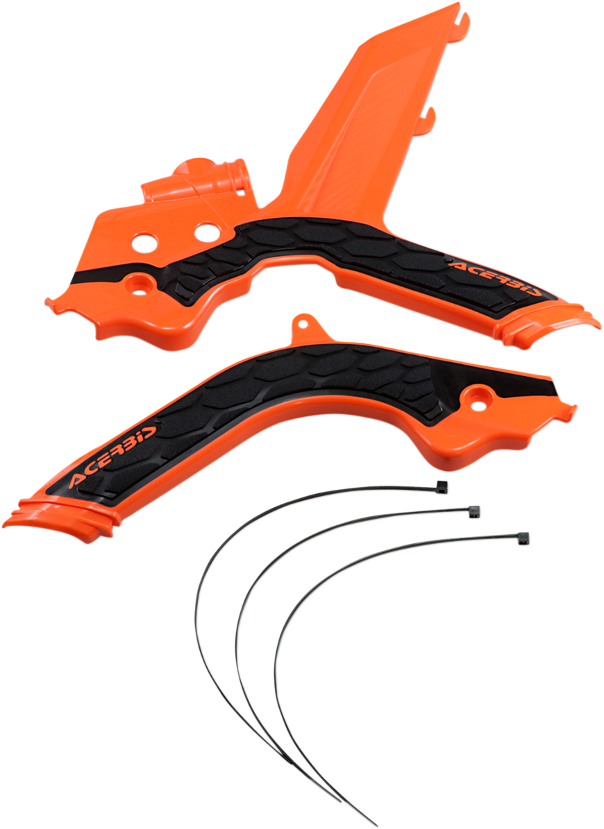 ACERBIS X-Grip Frame Guards - Orange/Black 2733445225