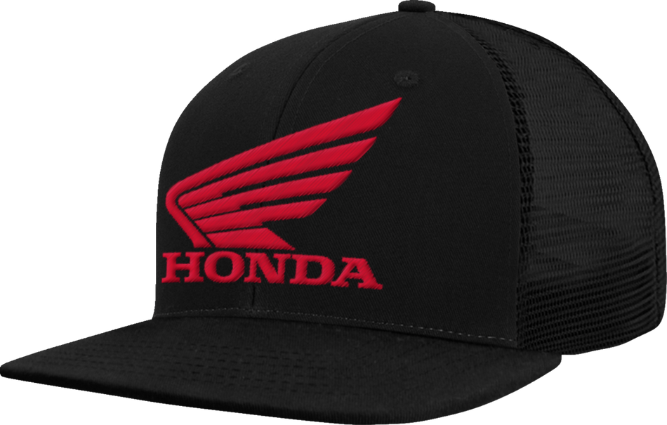 HONDA APPAREL Honda Wing Flat Bill Hat - Black/Red NP21A-H3170