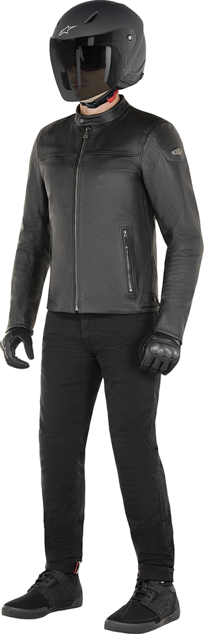 ALPINESTARS Blacktrack Leather Jacket - Black - Large 3103824-1100-L
