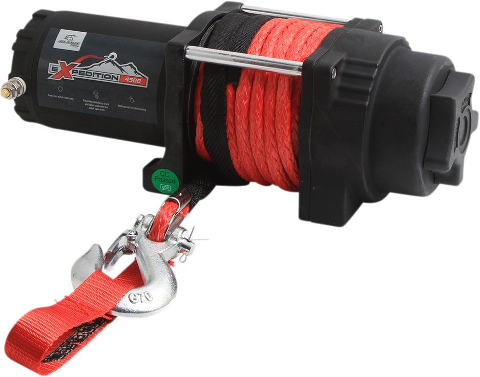 ALL BALLS Winch - 4500 LB - Synthetic Rope - 4 Bolt 431-01026