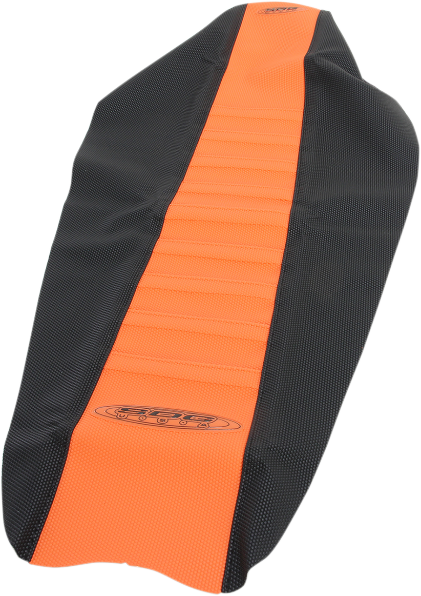 Funda de asiento plisada SDG - Parte superior naranja/Lados negros 96340OK 