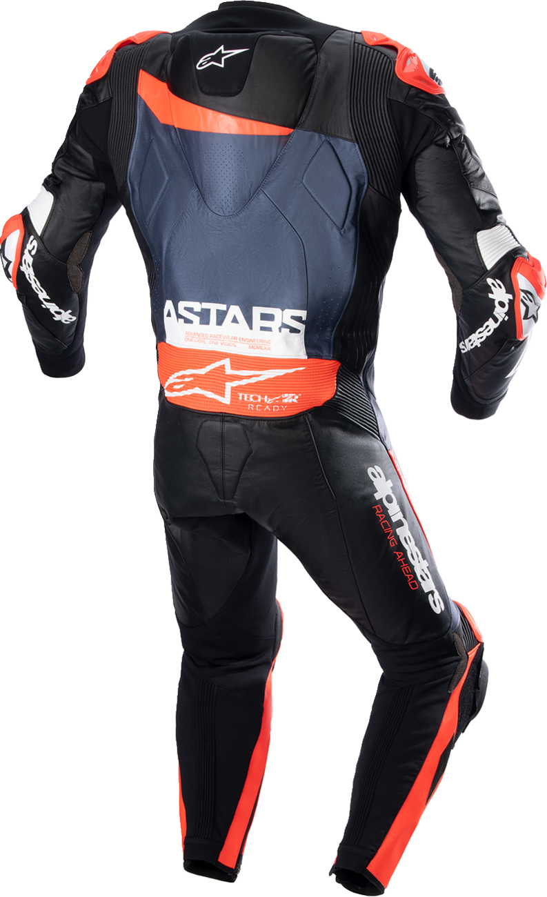 ALPINESTARS GP Plus v4 Leather Suit - Black/Red Fluo/Blue - US 38 / EU 48 3150523135748