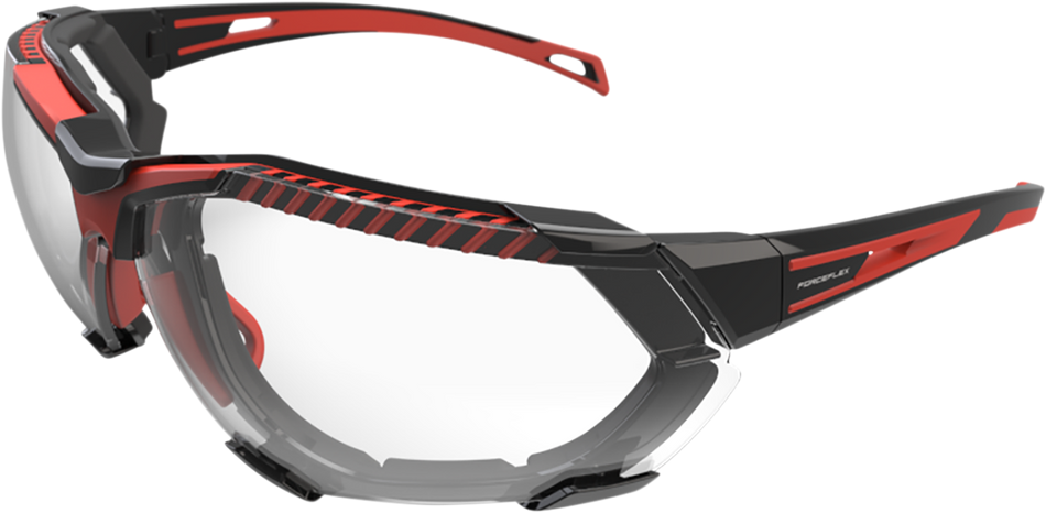 FORCEFLEX FF4 Sunglasses - Foam - Black/Red - Clear FF4-01044-041