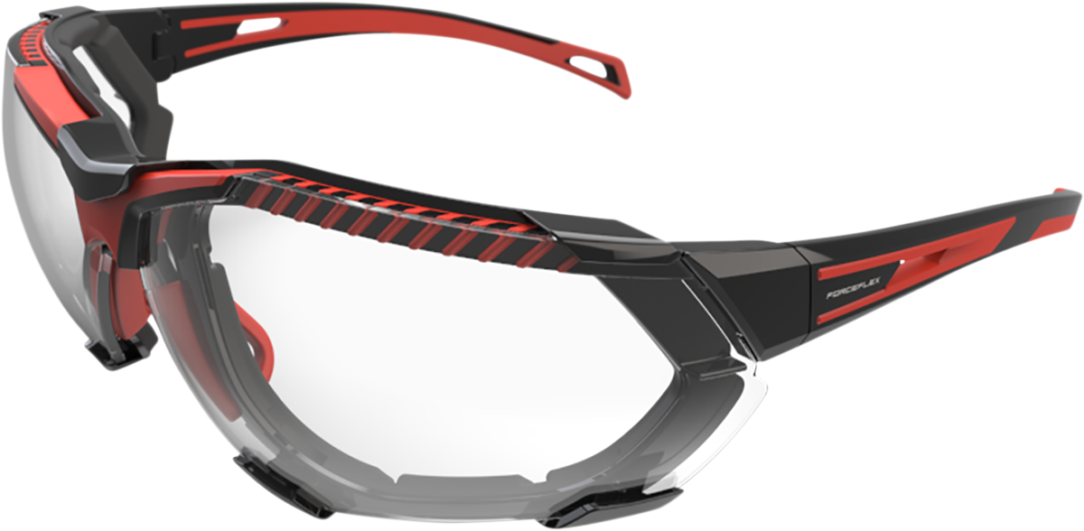 FORCEFLEX FF4 Sunglasses - Foam - Black/Red - Clear FF4-01044-041