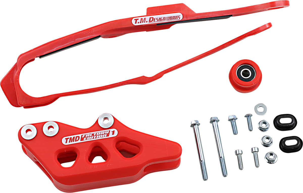 T.M. DESIGNWORKS Chain Guide/Slider - Honda - Red DCK-OR14-RD