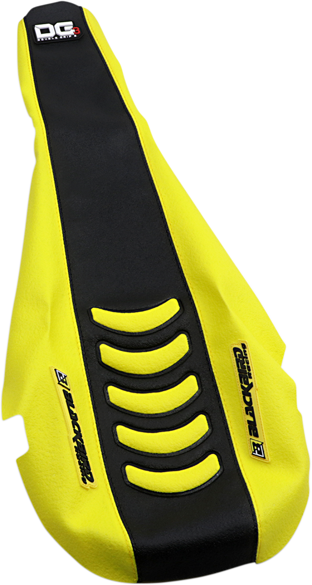 Funda para asiento BLACKBIRD RACING Double Grip 3 - Negro/Amarillo - Suzuki 1330HUS 