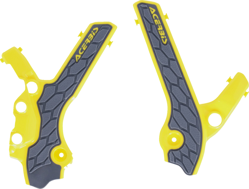 ACERBIS X-Grip Frame Guards - Gray/Yellow - DR-Z 400S/E/SM 2983341120
