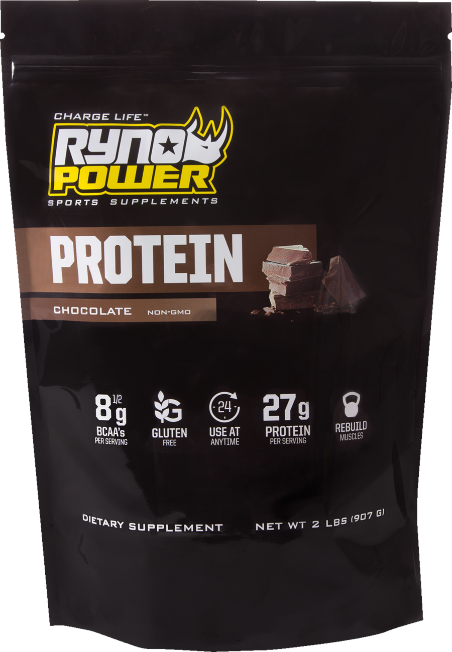 RYNO POWER Protein Powder - Chocolate - 2 lb - 20 Servings PPC4657