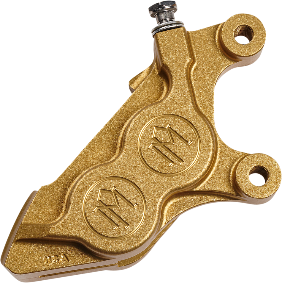 PERFORMANCE MACHINE (PM) 4-Piston Caliper - Gold Ops - Right Front 0052-2424-SMG