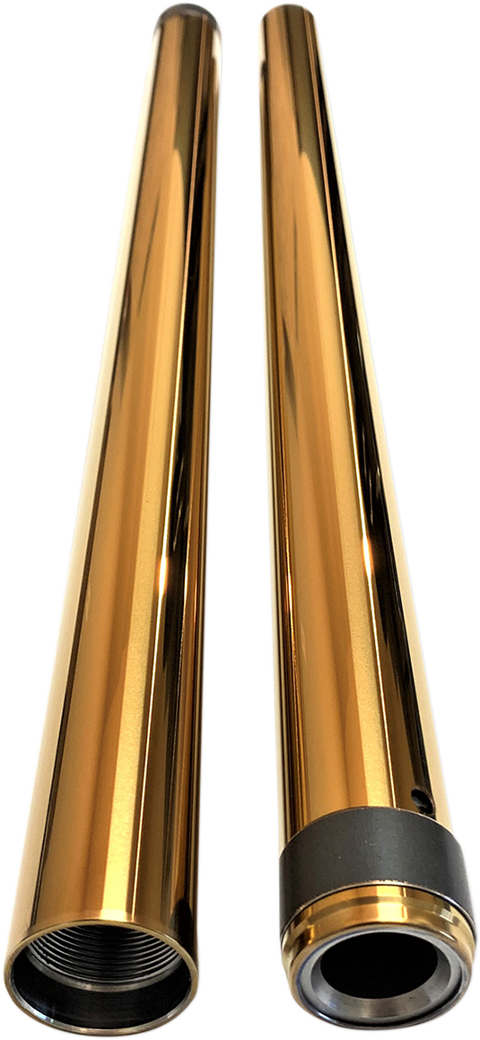 PRO-ONE PERF.MFG. Fork Tube - Gold - 49 mm - 27.50" Length 105130G