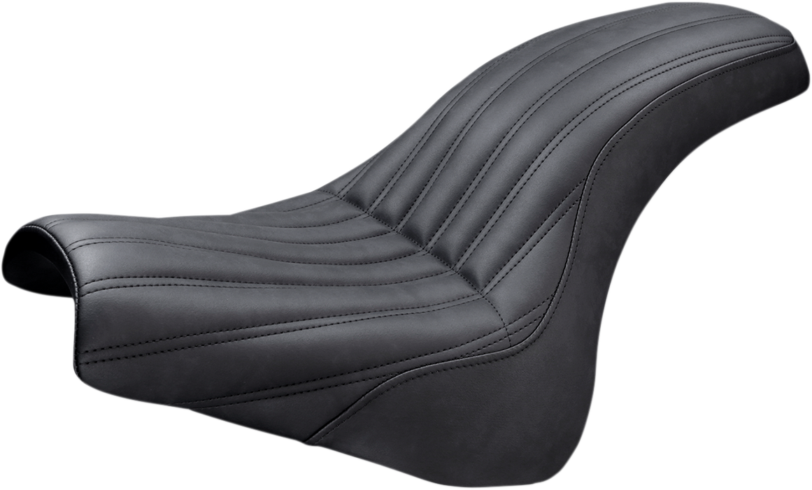 SADDLEMEN Knuckle 2-Up Seat - Ribbed - Black 818-28-047K