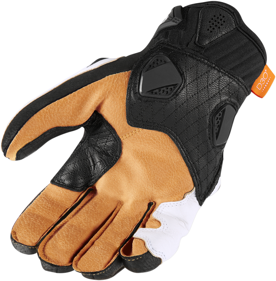 ICON Hypersport™ Short Gloves - White - Large 3301-3553