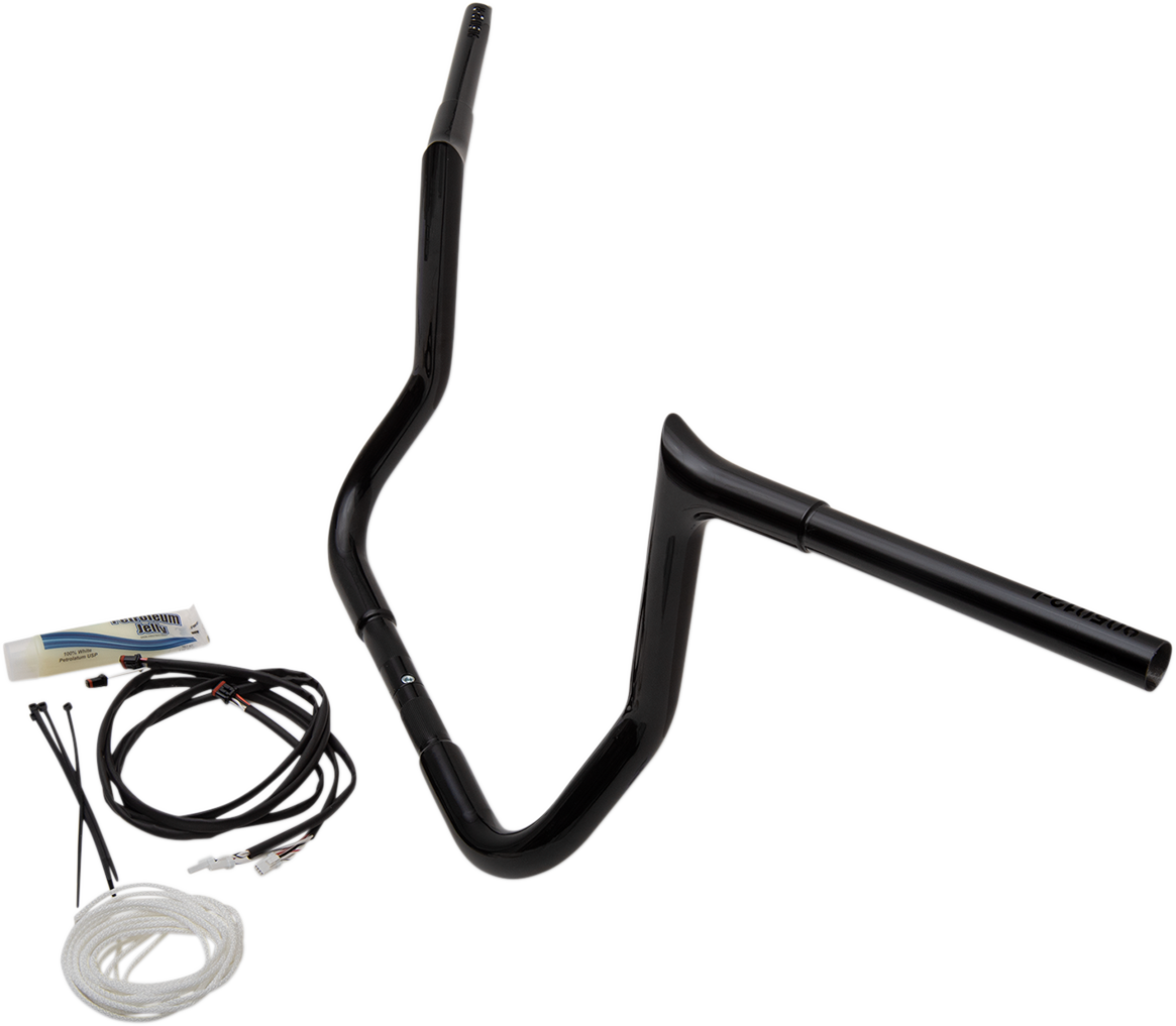 FAT BAGGERS INC. Handlebar Kit - Pointed Top - 12" - Black 909212-B