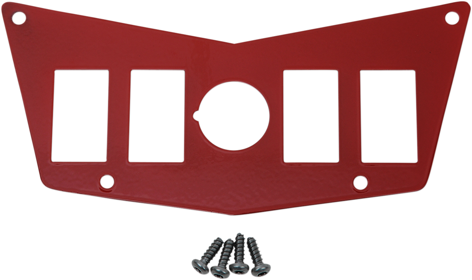 MOOSE UTILITY Dash Plate - 4 Switch - Red 100-4393-PU