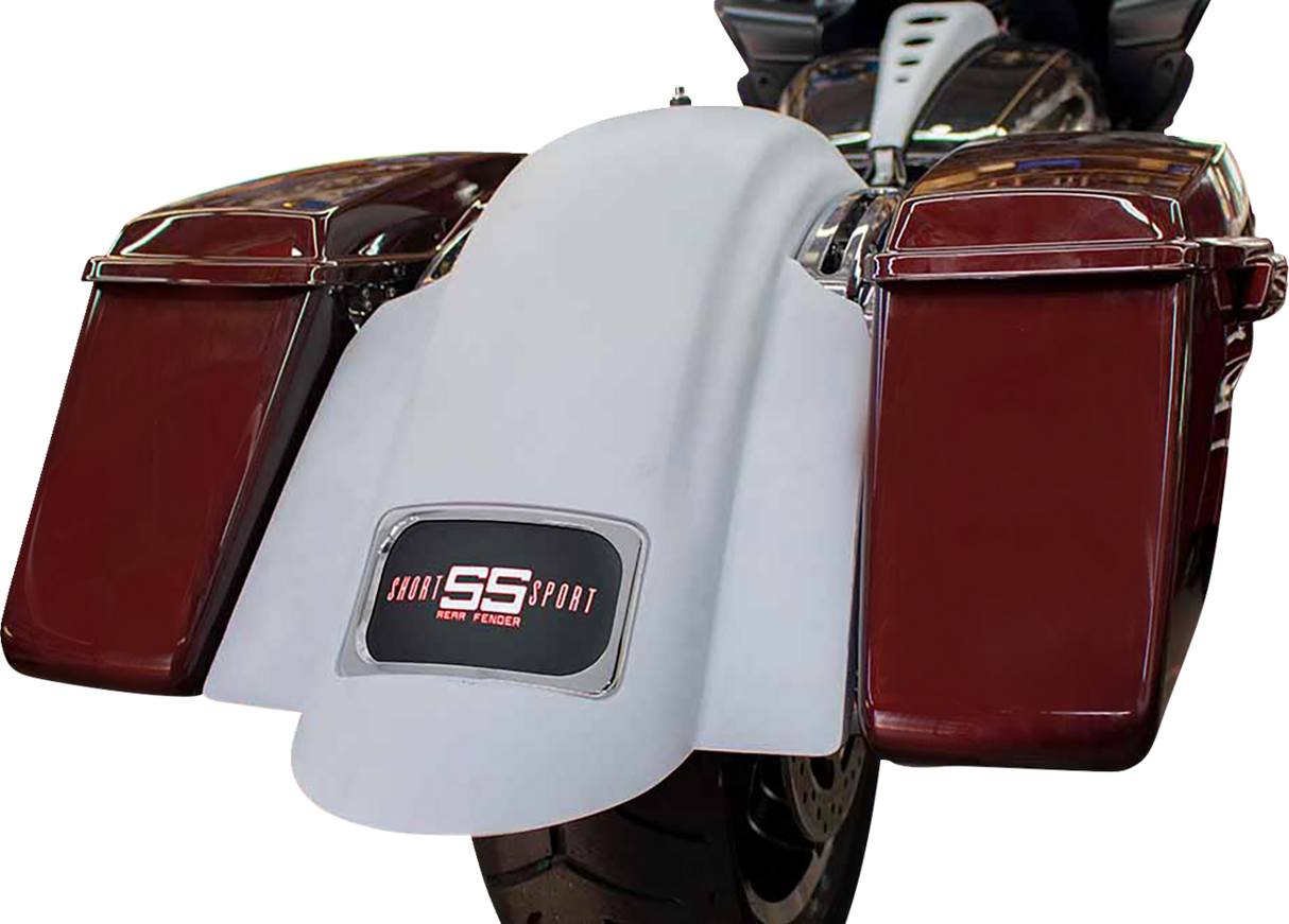 PAUL YAFFE BAGGER NATION Short Rear Fender - Sport - With Black Plate Frame - Touring PYO:RF-SS-B