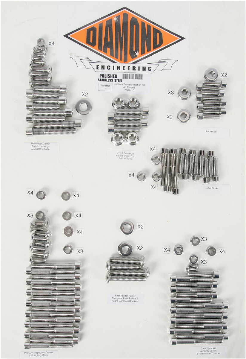 Kit de pernos DIAMOND ENGINEERING - Transformación - XL DE8008H 