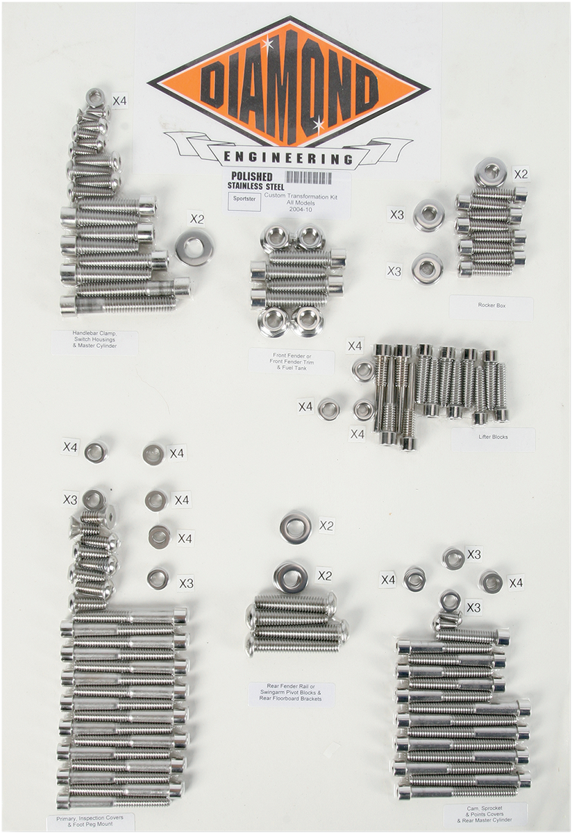 DIAMOND ENGINEERING Bolt Kit - Transformation - XL DE8008H