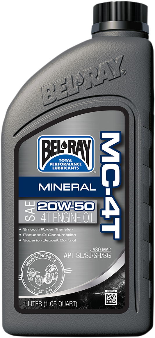 Aceite mineral BEL-RAY MC-4T - 20W-50 - 1L 99405-BT1LA 