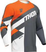 THOR Youth Sector Checker Jersey - Charcoal/Orange - 2XS 2912-2412