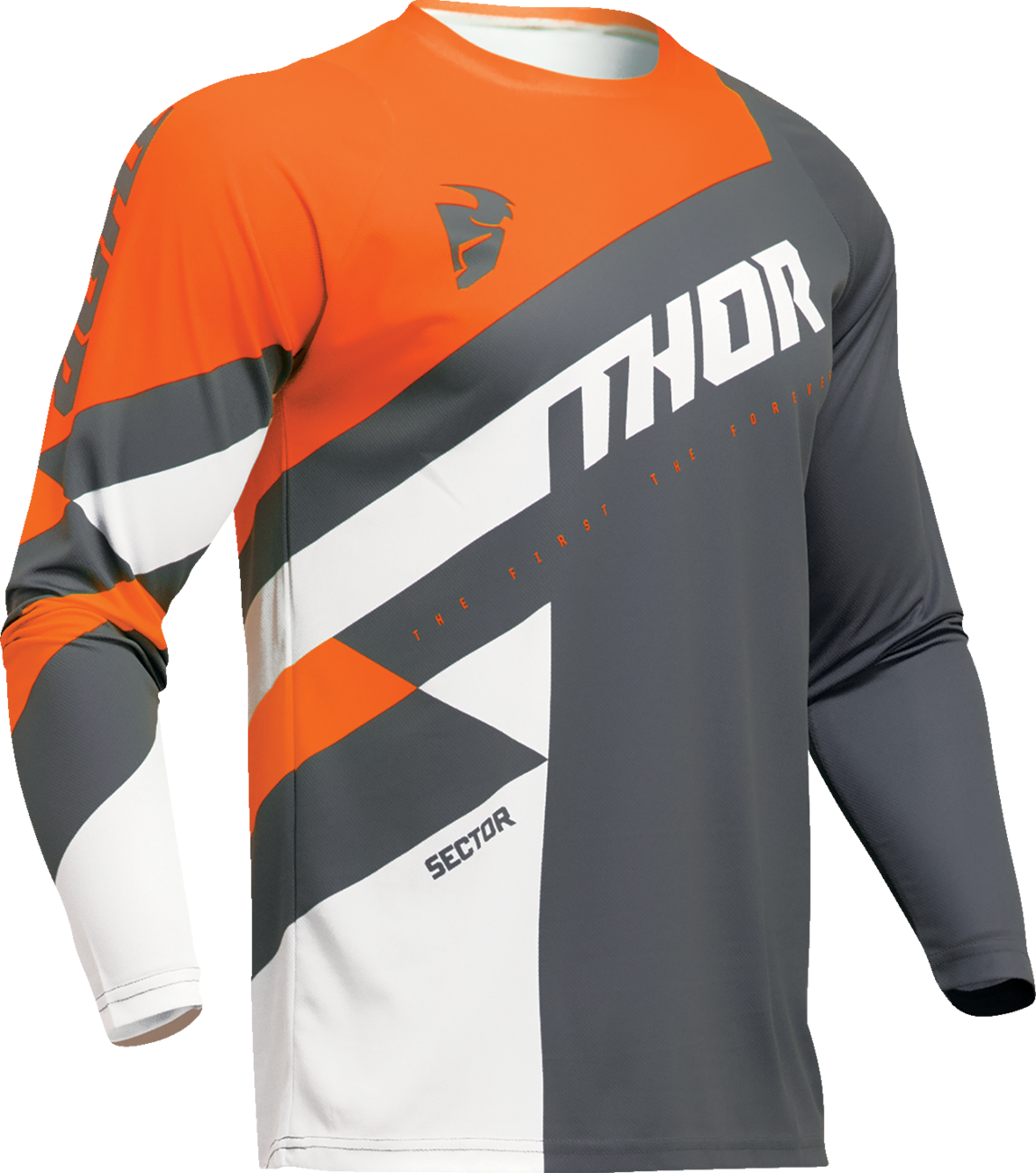 THOR Youth Sector Checker Jersey - Charcoal/Orange - XS 2912-2413