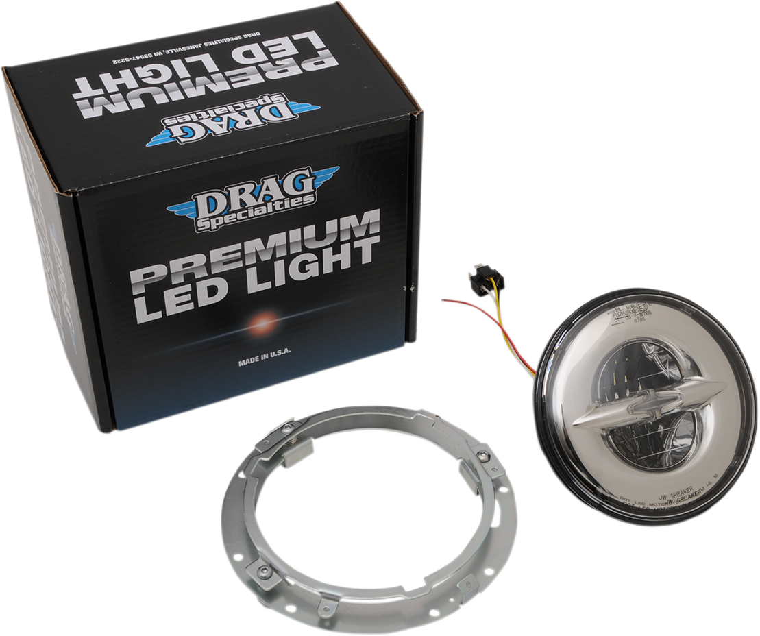 DRAG SPECIALTIES 7" Reflector-Style LED Headlamp - Chrome 555844