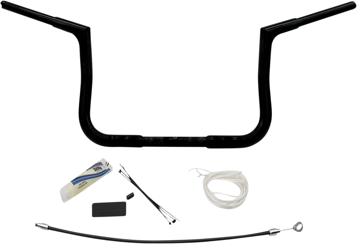 FAT BAGGERS INC. Handlebar Kit - Flat Top - 10" - Black 709110-B