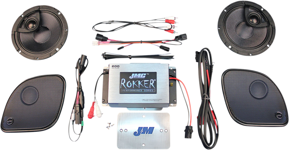 J & M 200 W Amplifier/Speaker Kit - '15-'22 FLTR RPKT-200HR15
