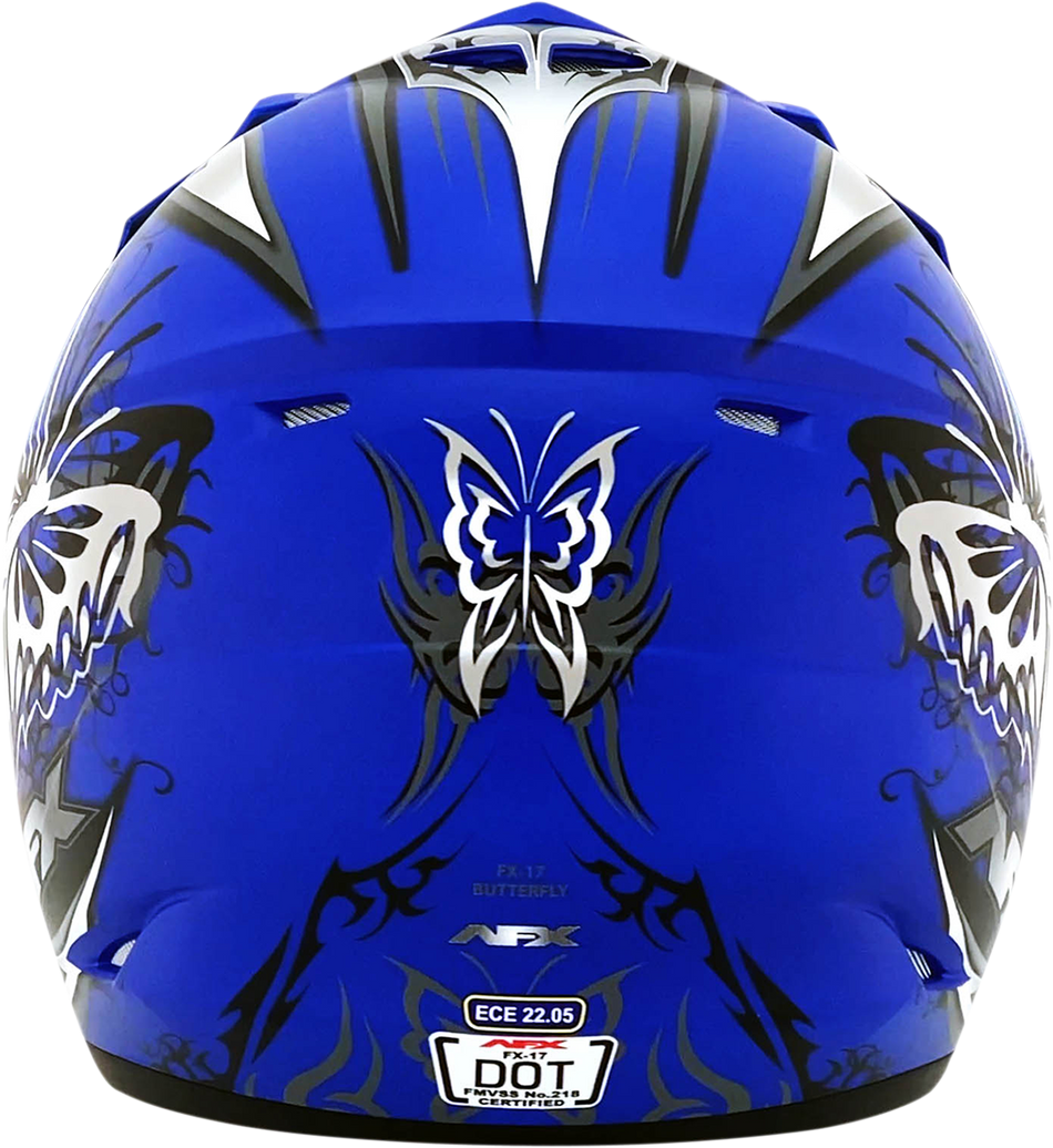 AFX FX-17 Helmet - Butterfly - Matte Blue - Small 0110-7122