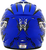 AFX FX-17 Helmet - Butterfly - Matte Blue - Small 0110-7122