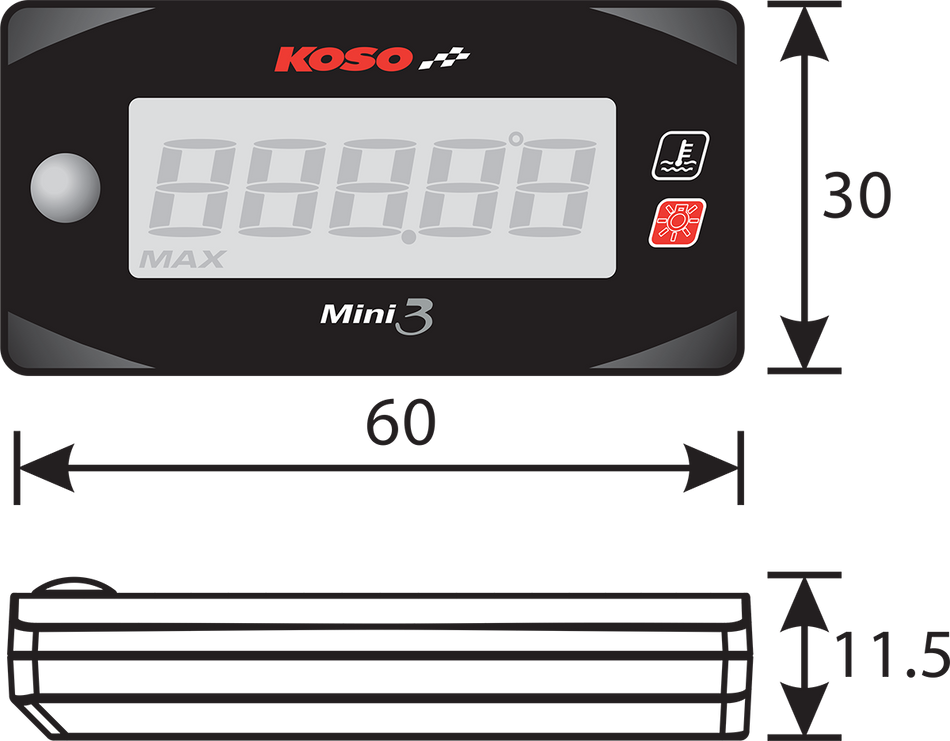 Medidor de temperatura de culata KOSO NORTEAMÉRICA BA003245 