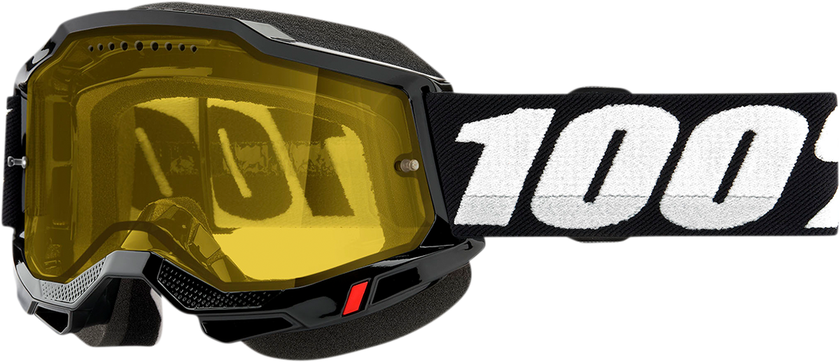 100% Accuri 2 Snow Goggles - Black - Yellow 50021-00001