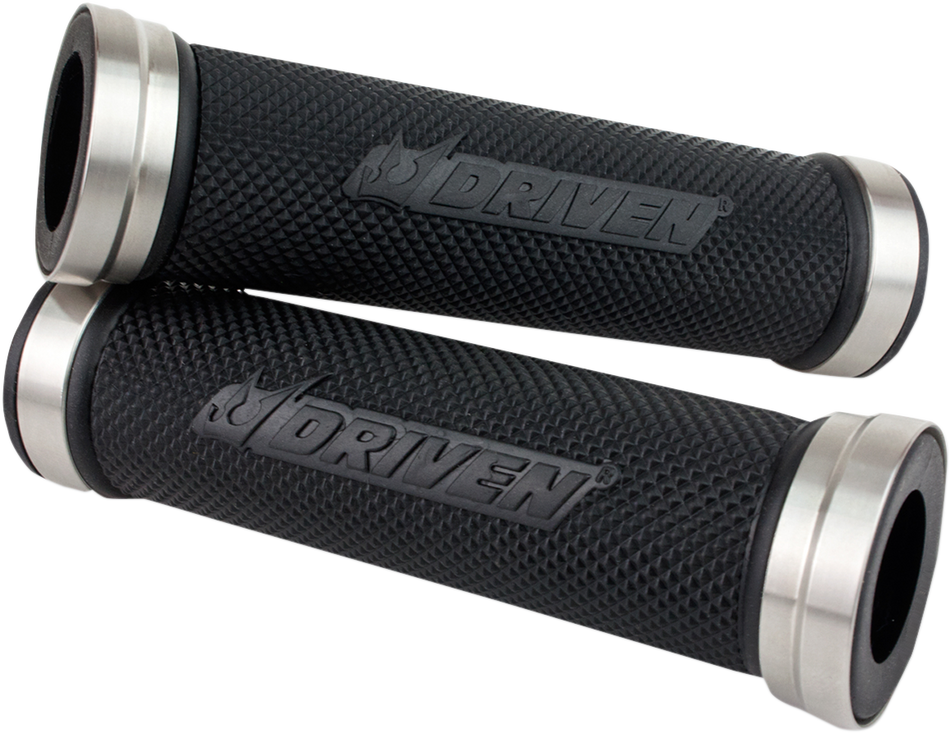 DRIVEN RACING Grips - D-Axis - Stainless Steel/Black DXG-SS-BK