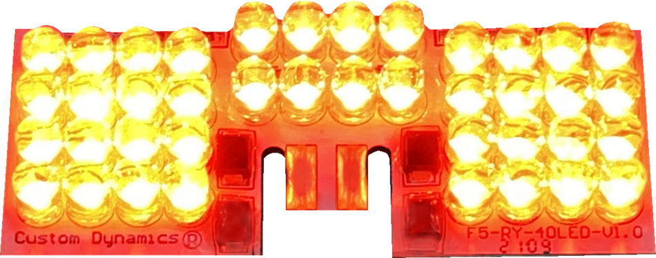 Tableros de puntas de guardabarros LED CUSTOM DYNAMICS - Rojo GEN-FT-R-RUN 