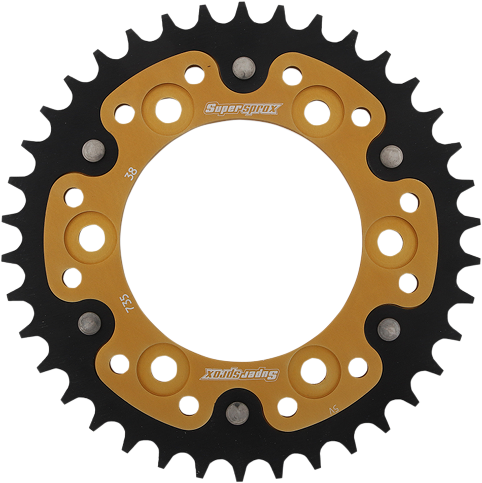 SUPERSPROX Stealth Rear Sprocket - 38 Tooth - Gold - Ducati RST-735-38-GLD