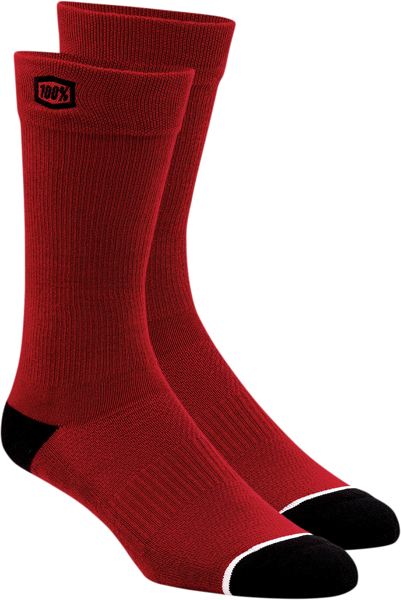 100% Solid Socks - Red - Large/XL 20050-00007