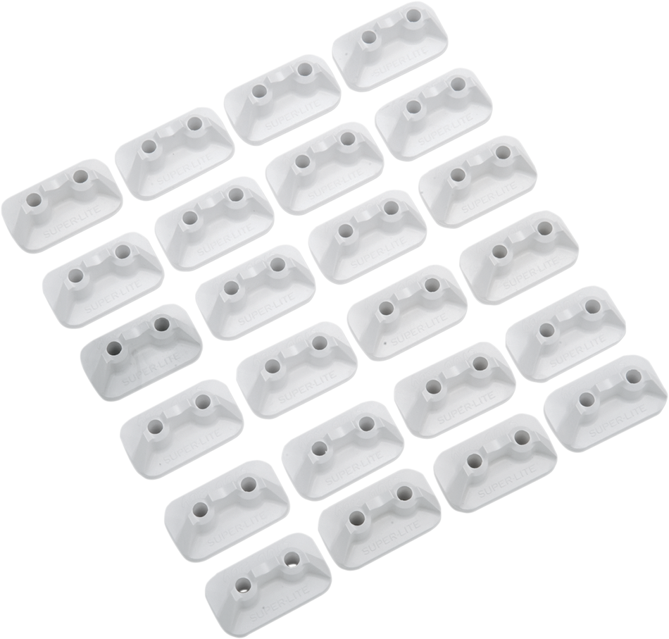 STUD BOY Double Backer Plates - White - For 2-Ply - 24 Pack 2512-P1-WHT