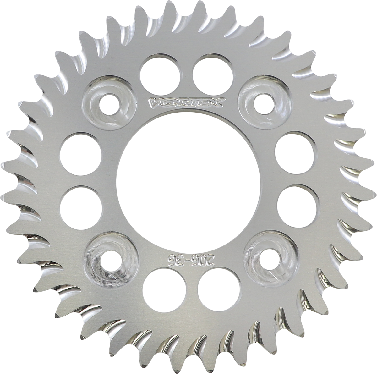 VORTEX Aluminum Sprocket - Silver - Rear - 36 Tooth 206-36