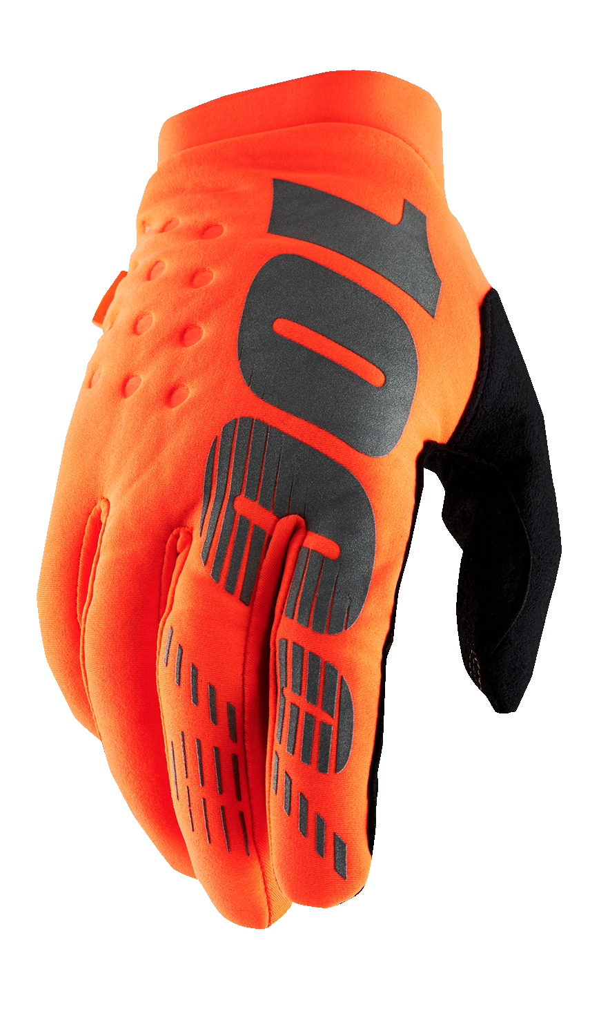 100% Brisker Gloves - Fluo Orange/Black - Large 10003-00012