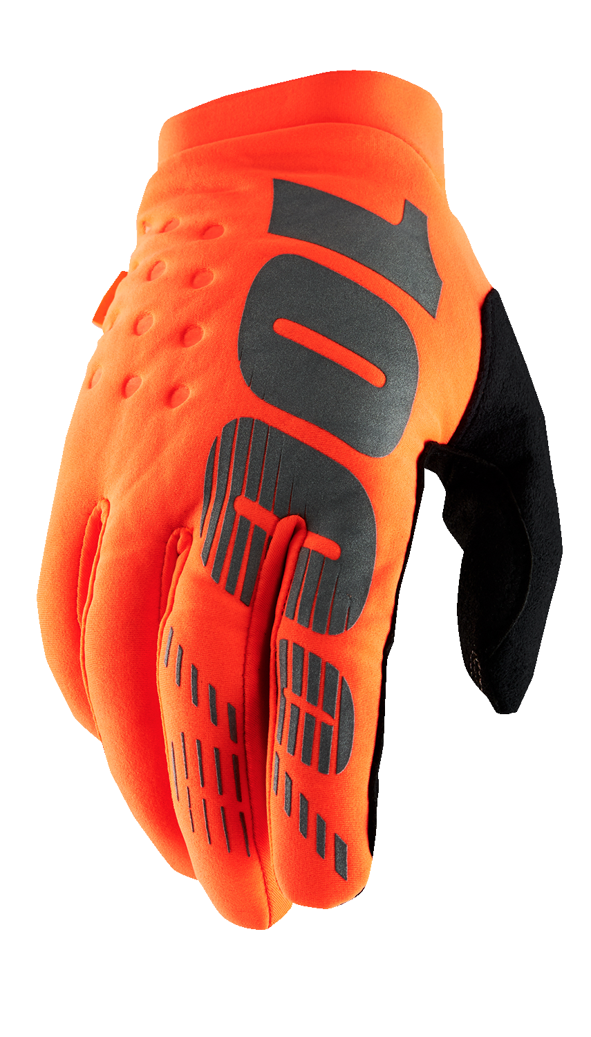 100% Brisker Gloves - Fluo Orange/Black - Medium 10003-00011