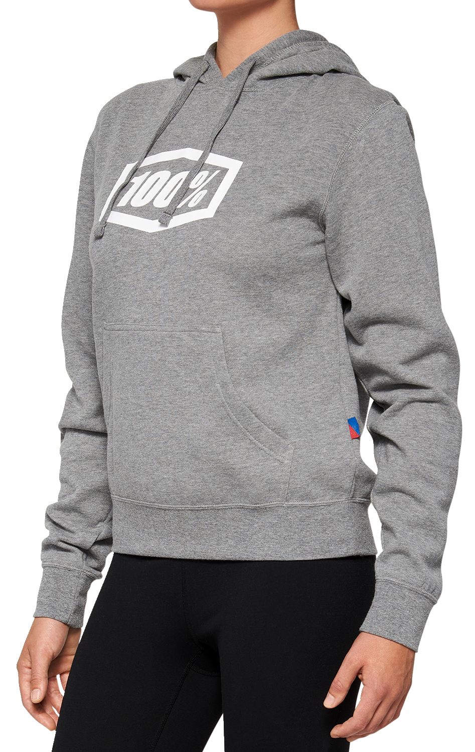 100% Women's Icon Hoodie - Heather Gray - Small 20031-00004