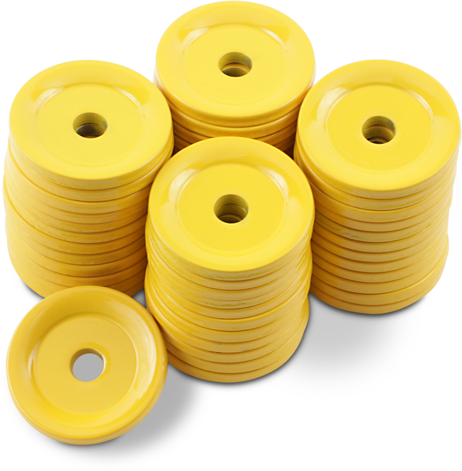 Placas de soporte WOODY'S - Amarillas - Redondas - Paquete de 48 ARG-3800-48 