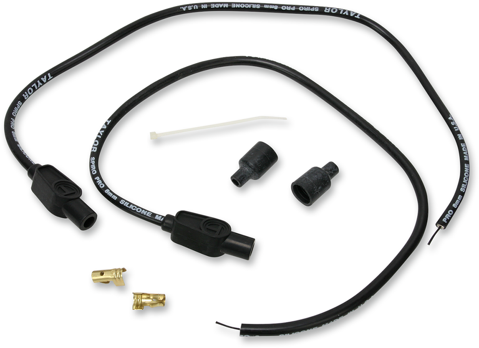 SUMAX Universal Spark Plug Wire Kit - 180 degree - Black 76085