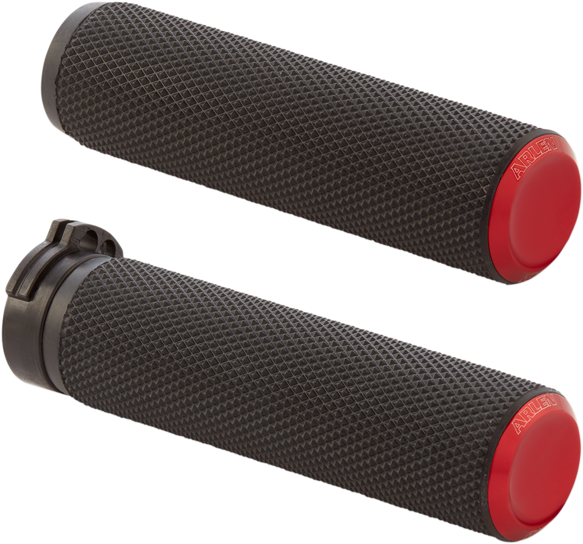 ARLEN NESS Grips - Knurled - Cable - Red 07-336