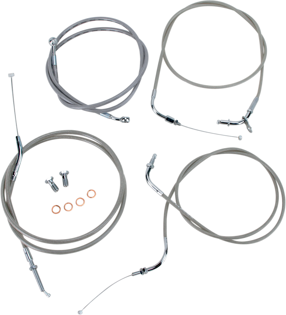 BARON Cable Line Kit - 18" - 20" - XVS650CL - Stainless Steel BA-8015KT-18