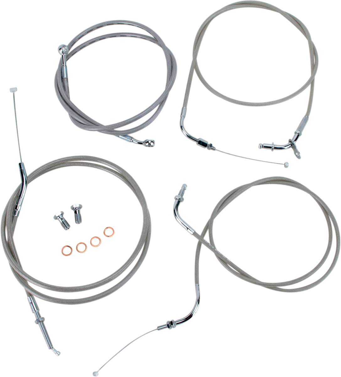 BARON Cable Line Kit - 18" - 20" - XVS650CL - Stainless Steel BA-8015KT-18