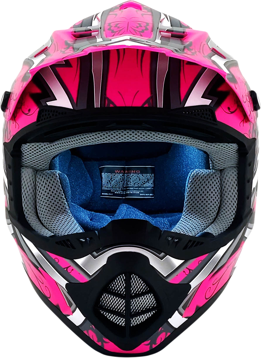 AFX FX-17 Helmet - Butterfly - Matte Hot Pink - Medium 0110-7108