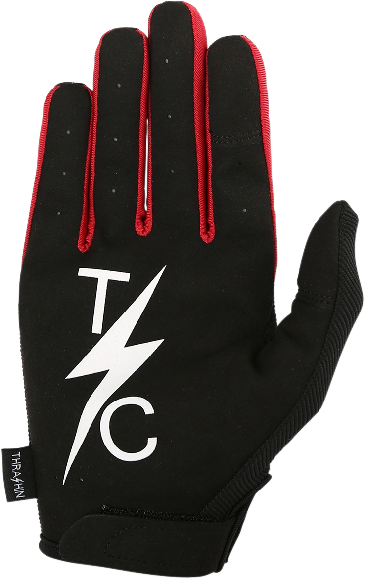 THRASHIN SUPPLY CO. Stealth Gloves - Black/Red - 2XL SV1-02-12