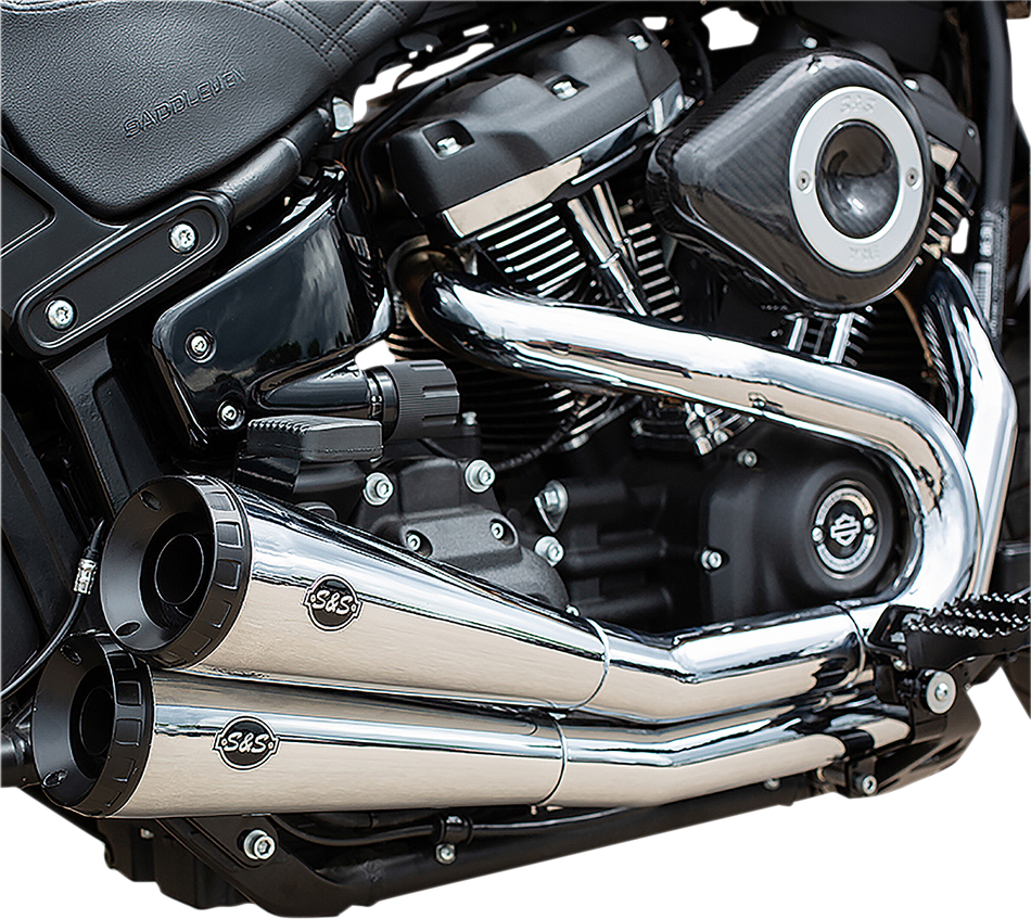 S&S CYCLE Grand National 2:2 Exhaust for Softail - Chrome 550-0816A