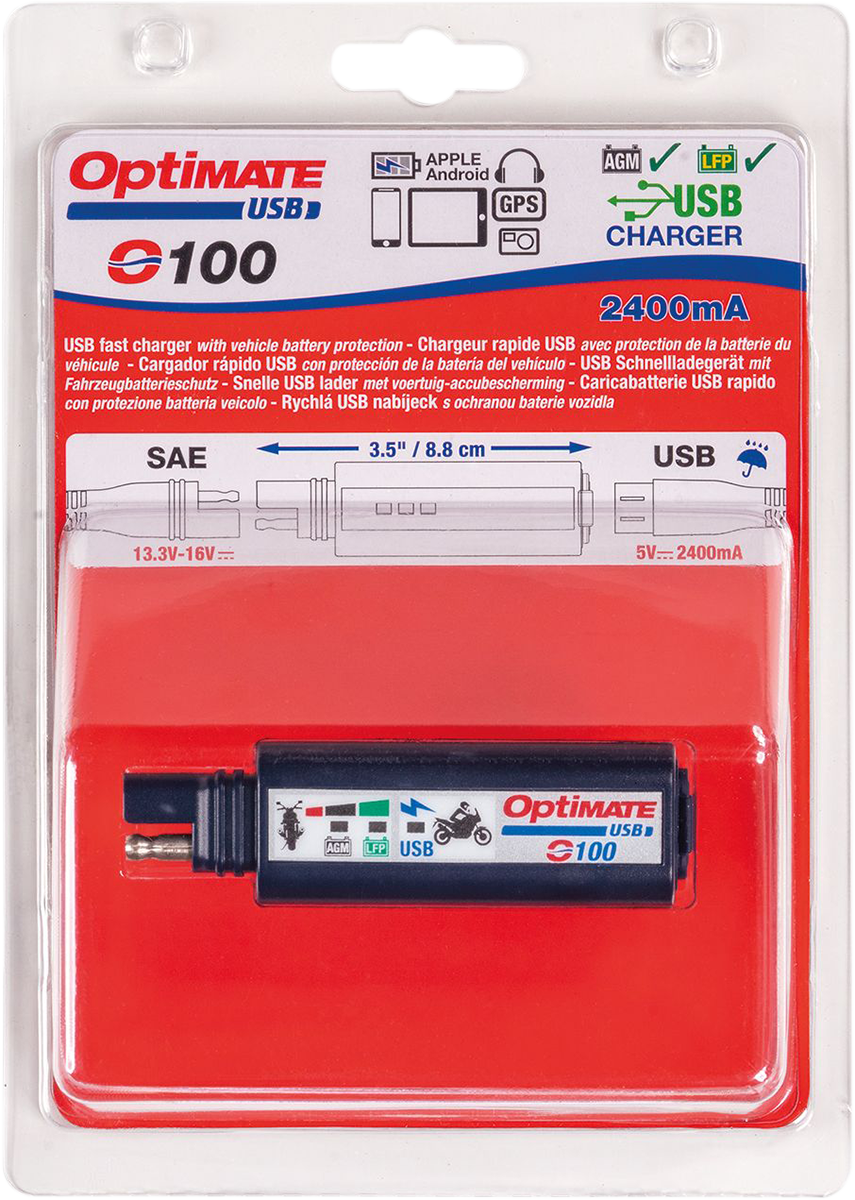TECMATE USB Charger - 2400MA O-100V3